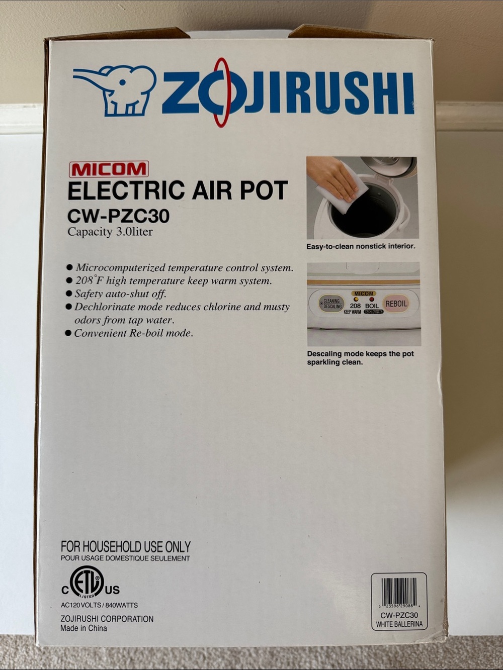 NEW Zojirushi CW-PZC30 Micom 3.0 -liter Water Boiler And Warmer, Floral - Picture 2 of 8